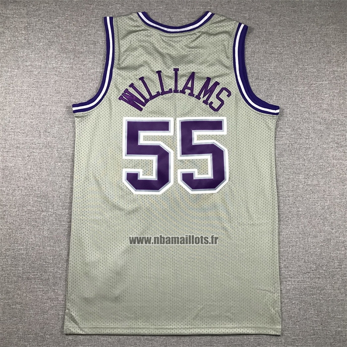 Maillot Sacramento Kings Jason Williams NO 55 Mitchell & Ness 2000-01 Gris